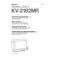 SONY KV2182MR Owner's Manual cover photo