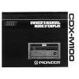 PIONEER CDX-M100 Owner's Manual cover photo