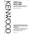KENWOOD KRC980 Owner's Manual cover photo