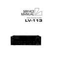 LUXMAN LV113 Service Manual cover photo