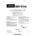 PIONEER GR470 Owner's Manual cover photo
