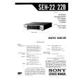 SONY SEH22B Service Manual cover photo