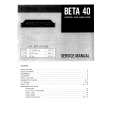 NIKKO BETA 40 Service Manual cover photo