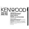KENWOOD KRC703 Owner's Manual cover photo