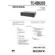 SONY TC-KB920S Service Manual cover photo
