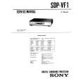 SONY SDPVF1 Service Manual cover photo