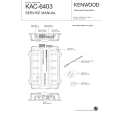 KENWOOD KAC-6403 Service Manual cover photo