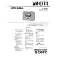 SONY WMGX711 Service Manual cover photo