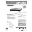 SONY SDP505ES Service Manual cover photo