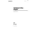 SONY CDP-CA8ES Owner's Manual cover photo