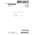 SONY MDRG42LP Service Manual cover photo