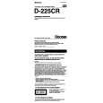 SONY D-225CR Owner's Manual cover photo