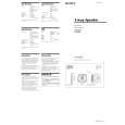 SONY XS-V1333 Owner's Manual cover photo