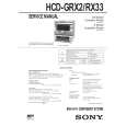 SONY HCDGRX2 Service Manual cover photo