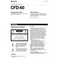 SONY CFD-60 Owner's Manual cover photo