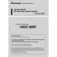 PIONEER CNDV-40MT/UC Owner's Manual cover photo