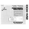 PIONEER CDX-M12 Owner's Manual cover photo
