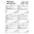 PIONEER SE-CS15V/XCN/EW Owner's Manual cover photo