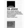 ONKYO TA-2000 Owner's Manual cover photo
