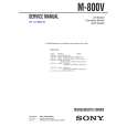 SONY M800V Service Manual cover photo