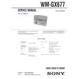 SONY WMGX677 Service Manual cover photo