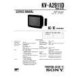 SONY KVA2911D Service Manual cover photo