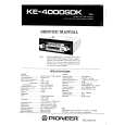 PIONEER KE4000SDK Service Manual cover photo