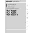 PIONEER DEH-1600RB/X1P/EW Owner's Manual cover photo