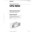 SONY CFS-1035 Owner's Manual cover photo