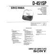 SONY D451SP Service Manual cover photo