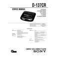SONY D-137CR Service Manual cover photo