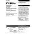 SONY ICF-M200 Owner's Manual cover photo