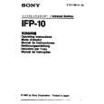 SONY IFP-10 Owner's Manual cover photo