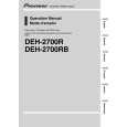 PIONEER DEH-2700RB/XN/EW Owner's Manual cover photo