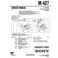 SONY M-427 Service Manual cover photo
