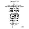 PIONEER SA3700 Owner's Manual cover photo