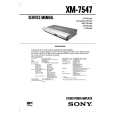 SONY XM-7547 Owner's Manual cover photo