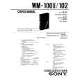 SONY WM100II Service Manual cover photo