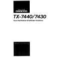 ONKYO TX7430 Owner's Manual cover photo