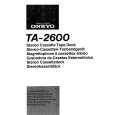 ONKYO TA-2600 Owner's Manual cover photo