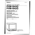 SONY PVM1944Q Owner's Manual cover photo