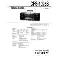 SONY CFS-1025S Service Manual cover photo