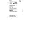 SONY CDX-A55RF Owner's Manual cover photo