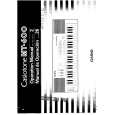 CASIO MT600 Owner's Manual cover photo
