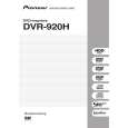 PIONEER DVR-920H Owner's Manual cover photo
