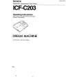 SONY ICF-C203 Owner's Manual cover photo