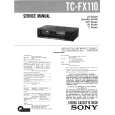 SONY TCFX110 Service Manual cover photo