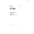 SONY XT-40V Owner's Manual cover photo