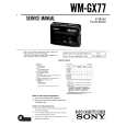 SONY WM-GX77 Service Manual cover photo