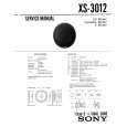 SONY XS3012 Service Manual cover photo